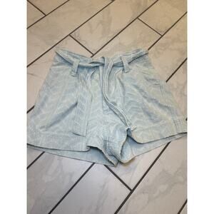 Happy Nature Kate Hudson High Waisted Textured Shorts Paperbag Plus Size 10